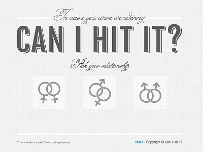 Can I Hit It? design grayscale relationship advice