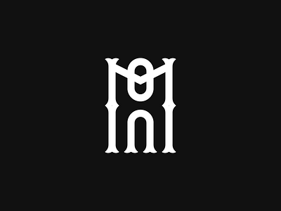 Modern Victorian Monogram Logo for Mon