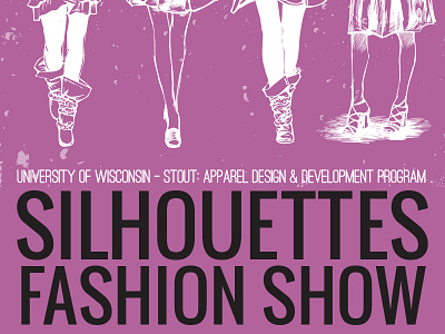 UW-Stout Silhouettes Poster 2.0 design fashion poster show typography uwstout