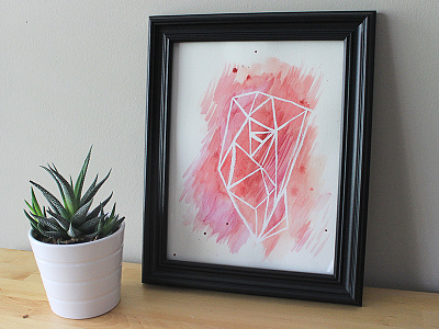 Once Again design frame geometric mock up photography pink print shop succulent watercolor