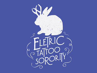ETS Logo WIP design jackalope logo minneapolis minnesota sorority tattoo type typography