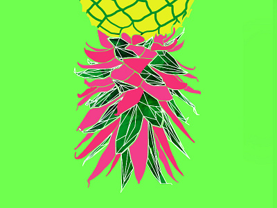 Pineapple...duh. cmyk colors contest design fruit geometric neon pineapple summer tropical