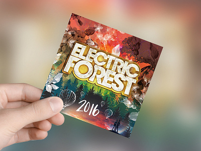 Electric Forest 2016 // Sticker Design design electric forest festival graphic sticker typography