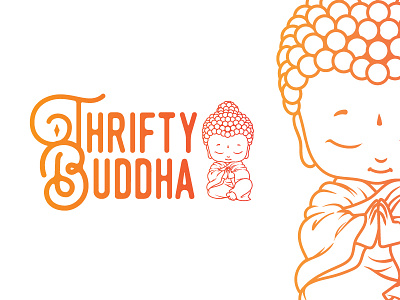 Thrifty Buddha // Logo Design buddha design logo thrift thrifty