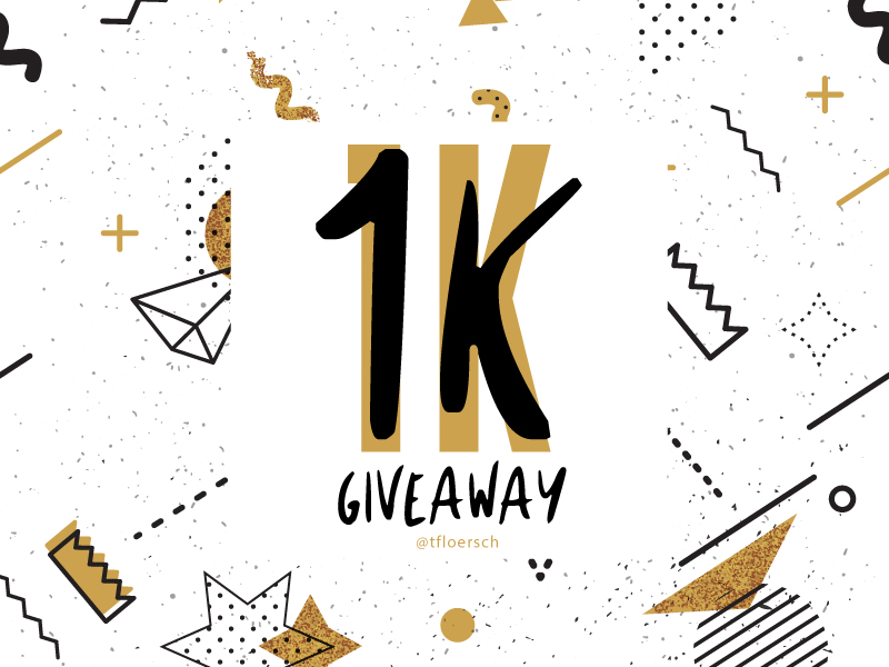 1k giveaway instagram followers thousand 1k design graphic giveaway - how to do a giveaway on instagram for 1k following