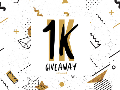 1K Giveaway! 1k design followers giveaway graphic instagram thousand