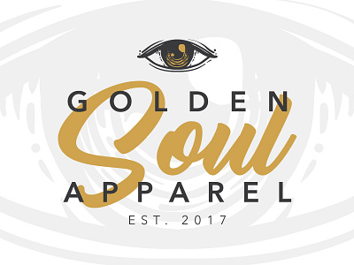 Golden Soul Apparel // Logo Design apparel design eye gold logo