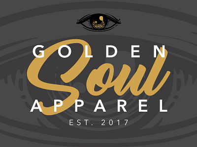 Golden Soul Apparel // Logo Design apparel design eye gold logo soul typography