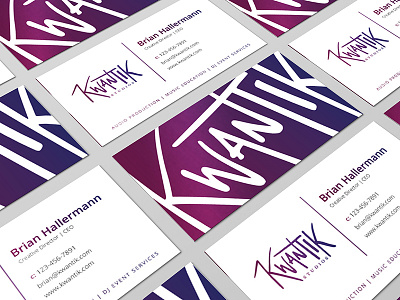 Business Card branding business card design gradient stationary typography