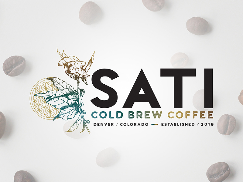 Sati // Logo Design typography bean flower of life design logo coffee