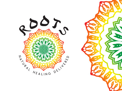 Roots // Rejected Logo design flower of life logo mandala organic rasta rastafarian typography