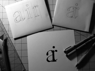 Ligature - Air drawing lettering ligature