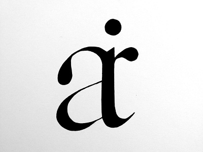 Air - Modified drawing font letter letters ligature monogram process sketch