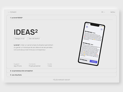 Project detail - Portfolio - Ideas^2 cards detail ideas interface ios app portfolio project ui