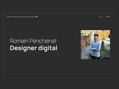 2020 Portfolio - Landing in dark mode 2020 darkmode designer digital landing portfolio romain penchenat