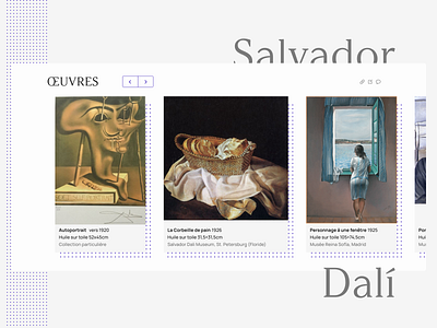 ŒUVRES | Salvador Dalí | Wikipedia redesign art dali interface oeuvres redesign salvador ui wikipedia