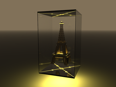 The Eiffel Tower in VoxelArt