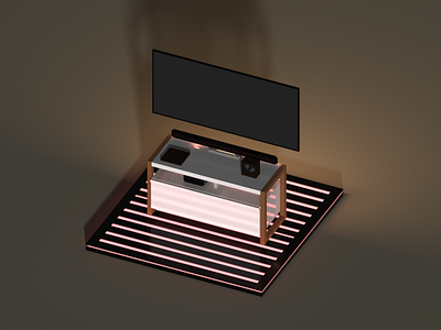 TV set in #VoxelArt - #30DaysChallenge 30dayschallenge 30daysofdesign 3d rendering challenge home model voxel voxelart