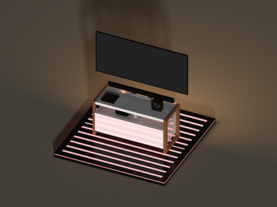 TV set in #VoxelArt - #30DaysChallenge