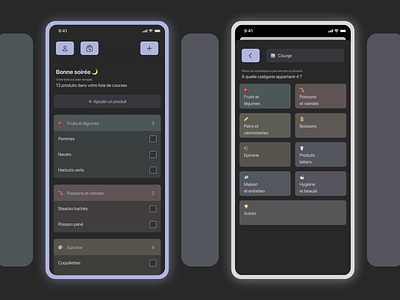 Grocery list dark mode - iOS App