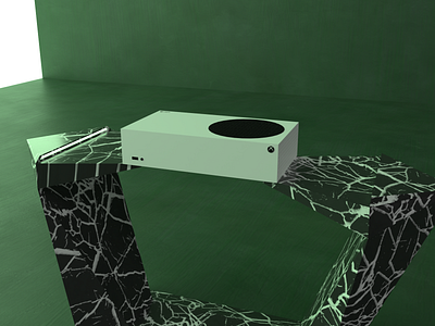 Xbox Series S on a marble stand 3d blender dimension next gen rendering series s xbox