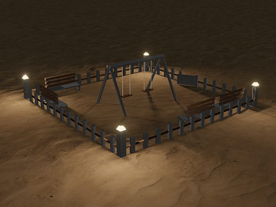 3D Park modeling in Blender blender modeling park sand