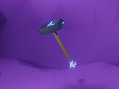 #LowPoly Hammer - #30DaysOf3D challenge 30daysof3d challenge hammer low poly modeling rendering