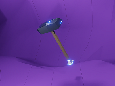 #LowPoly Hammer - #30DaysOf3D challenge