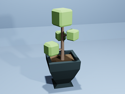 #LowPoly Plant - 3D in Blender