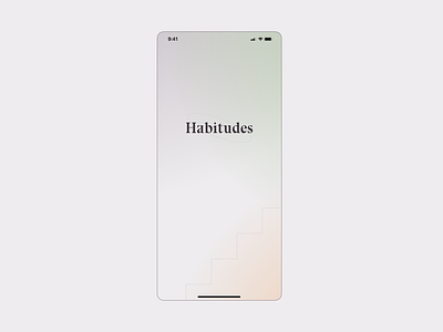 Habitudes - SplashScreen app application figma habits habitudes illustration minimalism ui
