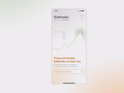 Habitudes - Welcome ! app design ios iphone onboarding product design ui