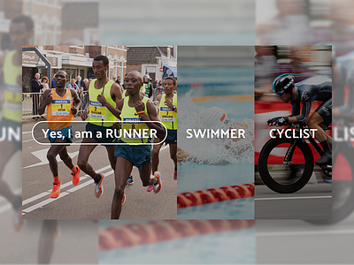 #DailyUI 64 - Choose User Type 64 choose cyclist dailyui runner sport swimmer type user