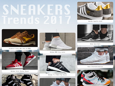 #DailyUI 69 - Sneakers Trends 2017 2017 69 adidas dailyui nike sneaker sneakers summer trending trends y 3