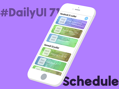 #DailyUI 71 - Schedule 71 calendar dailyui day events organisation schedule