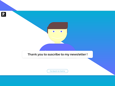#DailyUI 77 - Thank You 77 dailyui material newsletter perso thank you