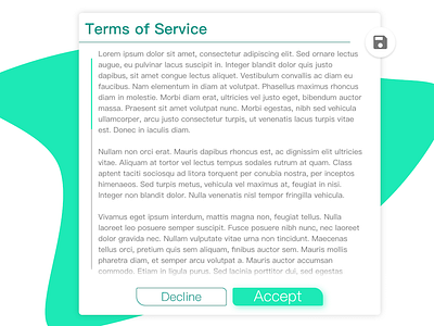 #DailyUI 89 - Terms of Service