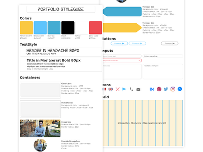 Portfolio styleguide - Romain P. concept material portfolio romain styleguide