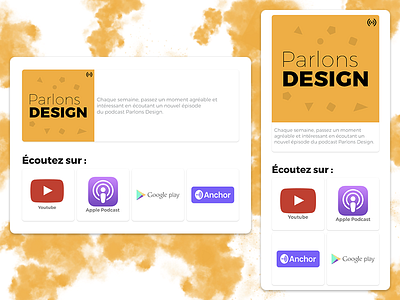 Podcast webpage : Parlons Design design france links parlons podcast webpage