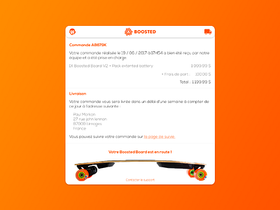 #DailyUI 17 - Boosted board Email Recept