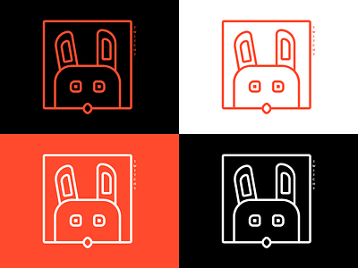 Twitchy Rabbit - #ThirtyLogos 3 3 icon illustration logo orange thirtylogos twitchy rabbit