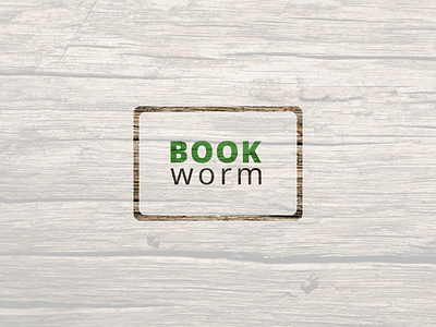 Bookworm - #ThirtyLogos 14 bookworm challenge logo thirtylogos typography wood