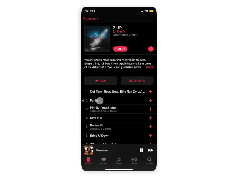 Apple Music Redesign - Solving UX Issues - iOS 13 Dark Mode apple music black dark issues mode redesign streaming ux