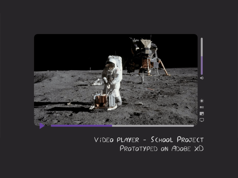 Video player with hover interaction (Made on Adobe XD) adobe hover interaction movie player prototype video xd