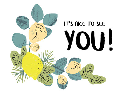 Its Nice To See You! essential oils illustration natural elements packaging seventies