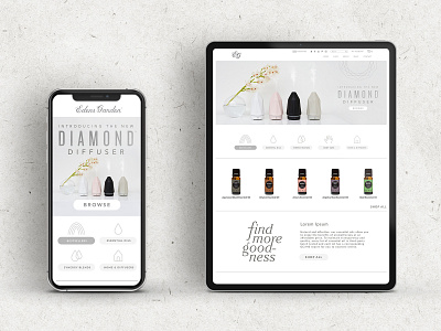 Home Page Redesign app design essential oils illustration ui ux vector web website