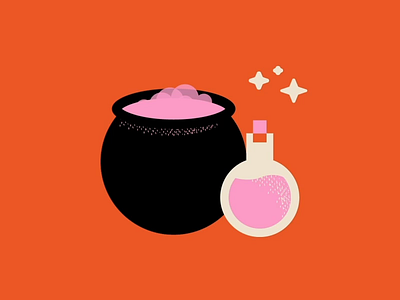 It's Just A Bunch Of Hocus Pocus cauldron gif gif animation halloween illustration motion potion vector