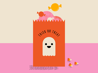 This Year's Candy Haul candy ghost halloween illustration illustrator trick or treat vector