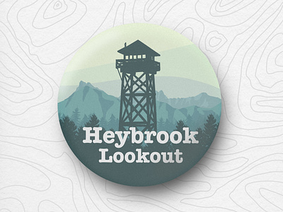 Fire lookout sticker design badge graphic design hike illustration outdoors sticker