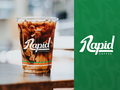 Rapid Coffee ice Cup design branding coffee design graphic design logo mockup