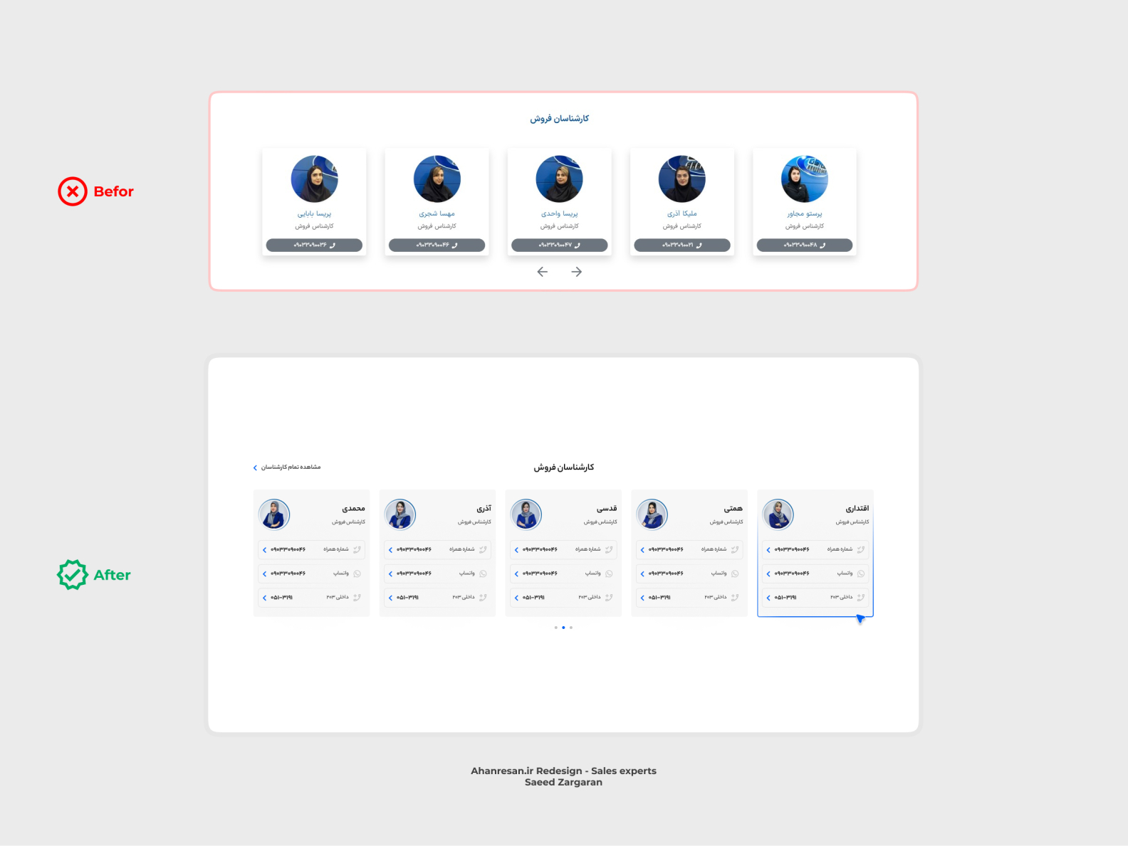 Ahanresan.ir Sales Experts Redesign by Saeed Zargaran on Dribbble